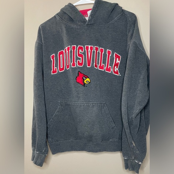 Colosseum Louisville Mens Size Large  (Missing Pullstring) Graphic Hoodie - Picture 1 of 5